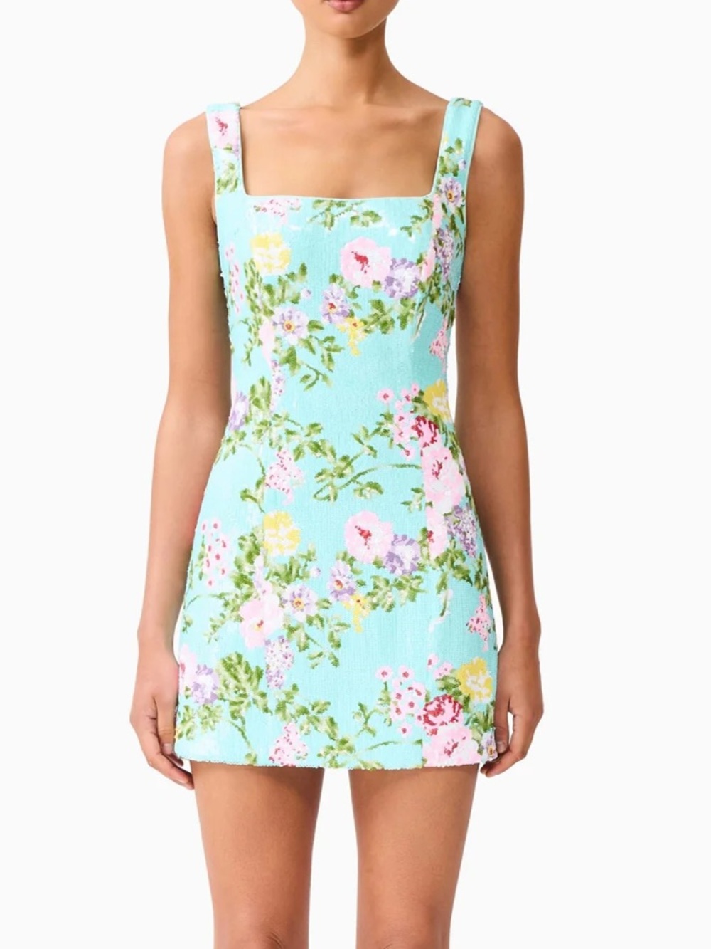 Emmeline Sequin Mini Dress in Mint Green